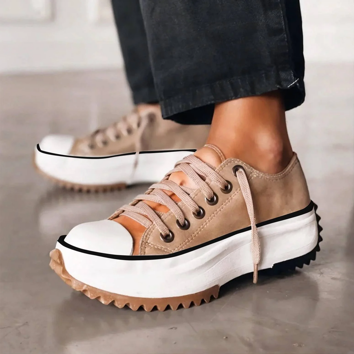 Damen Elegante Plateau-Schuhe
