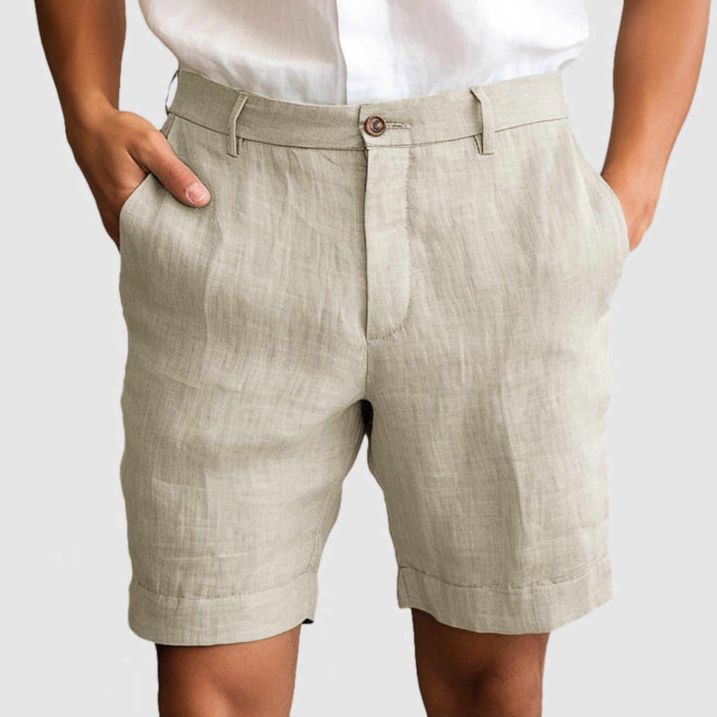 Lässige Baumwoll-Leinen-Shorts für Herren