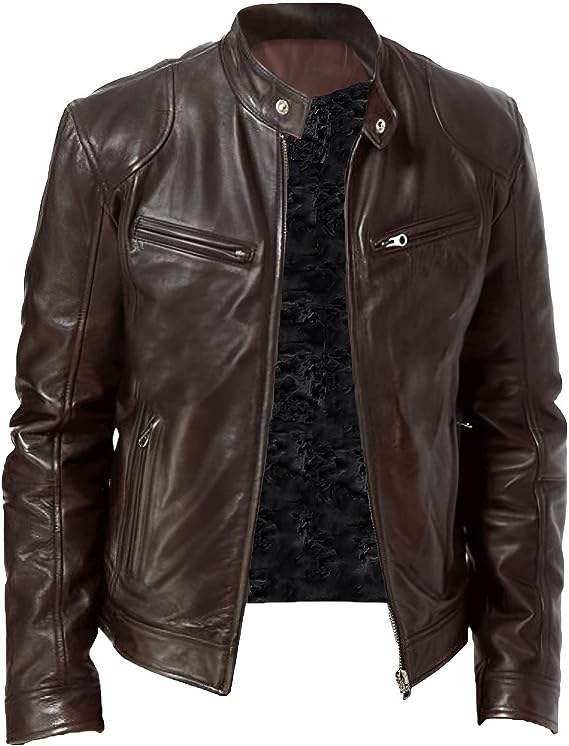 Klassische Herren-Lederjacke mit zeitloser Eleganz