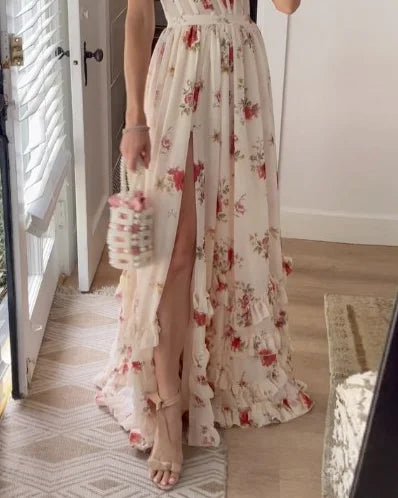 Midikleid mit floraler Spitze