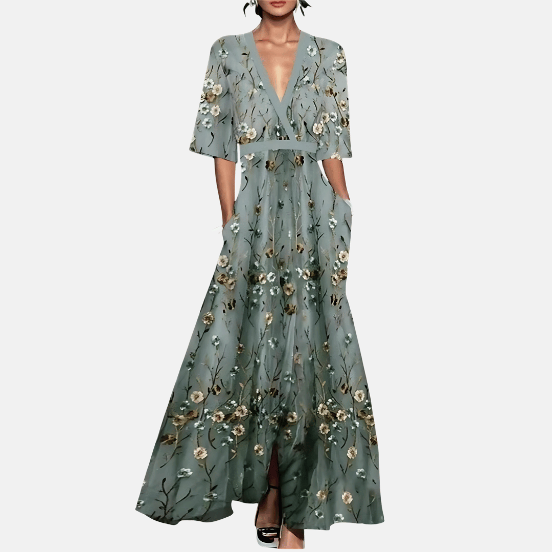 Maxikleid mit Blumendruck für Damen