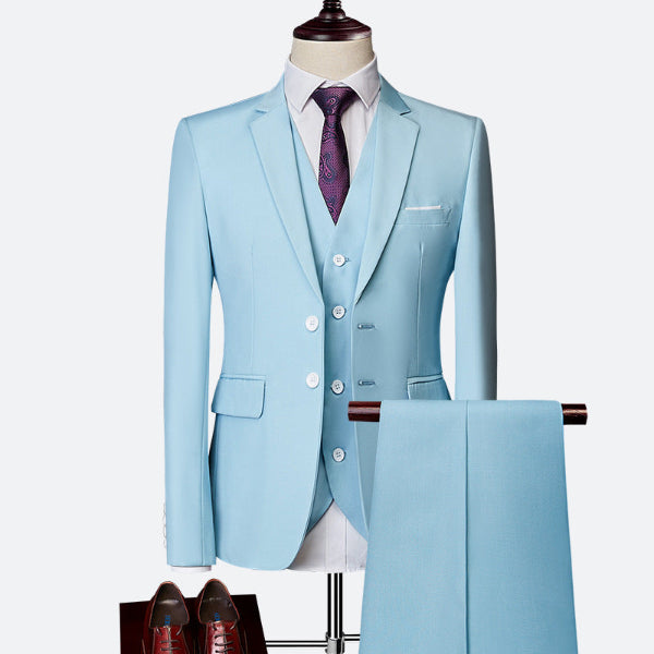 Luxuriöses 3-teiliges Slim Fit Herrenanzug mit Eleganter Passform