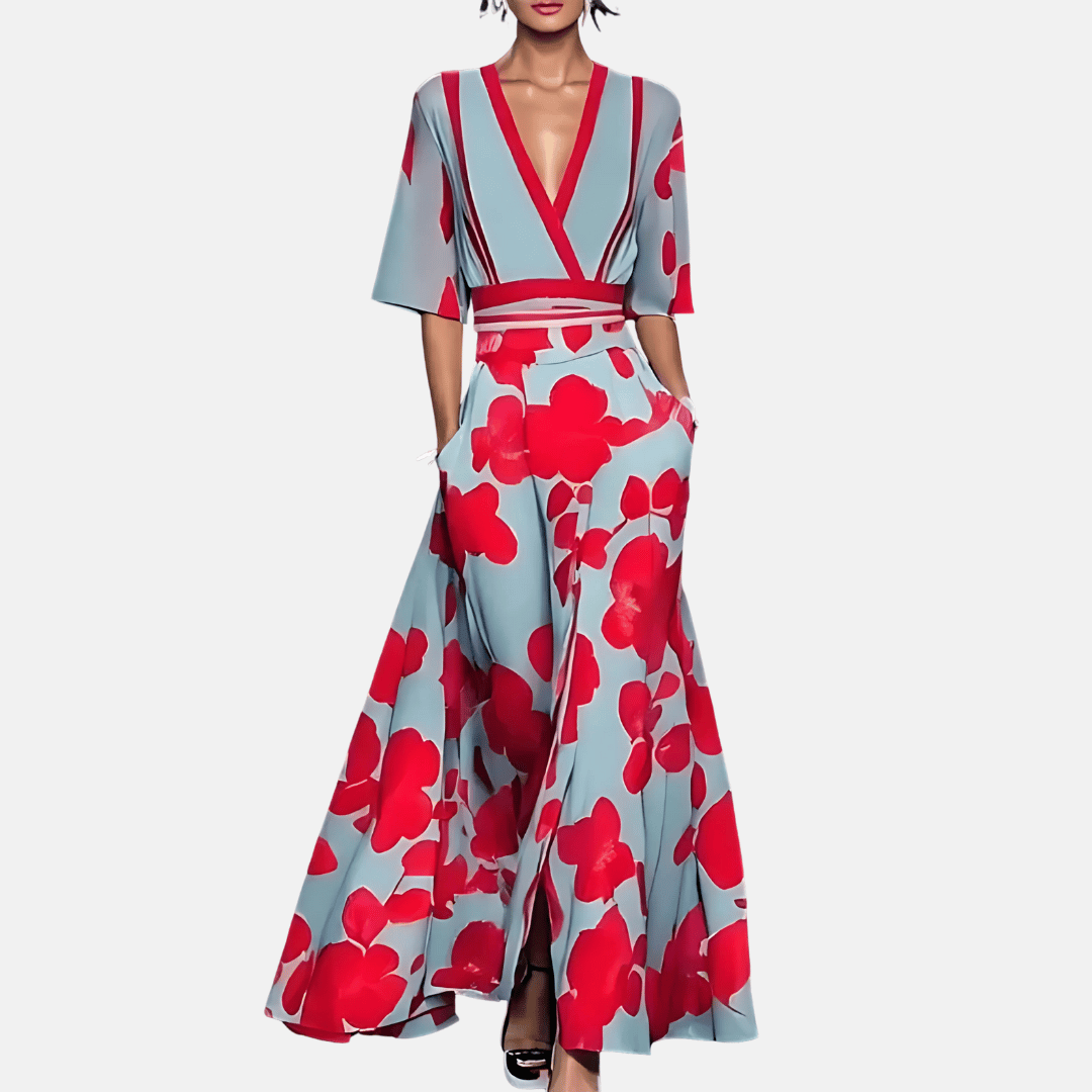 Maxikleid mit Blumendruck für Damen