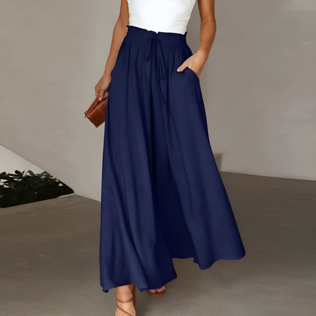 Lässige Sommerrockhose mit elastischer Taille