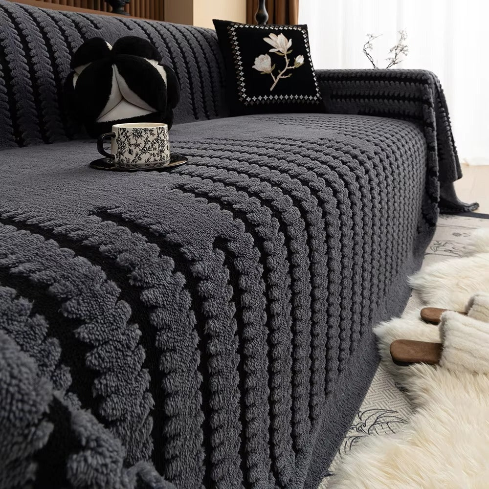 Vintage-inspirierter Sofaüberwurf mit luxuriöser Steppung