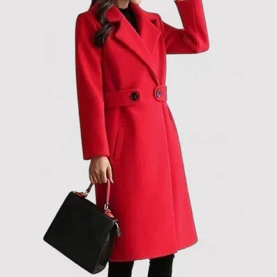Damen Eleganter Mantel mit Taillengürtel