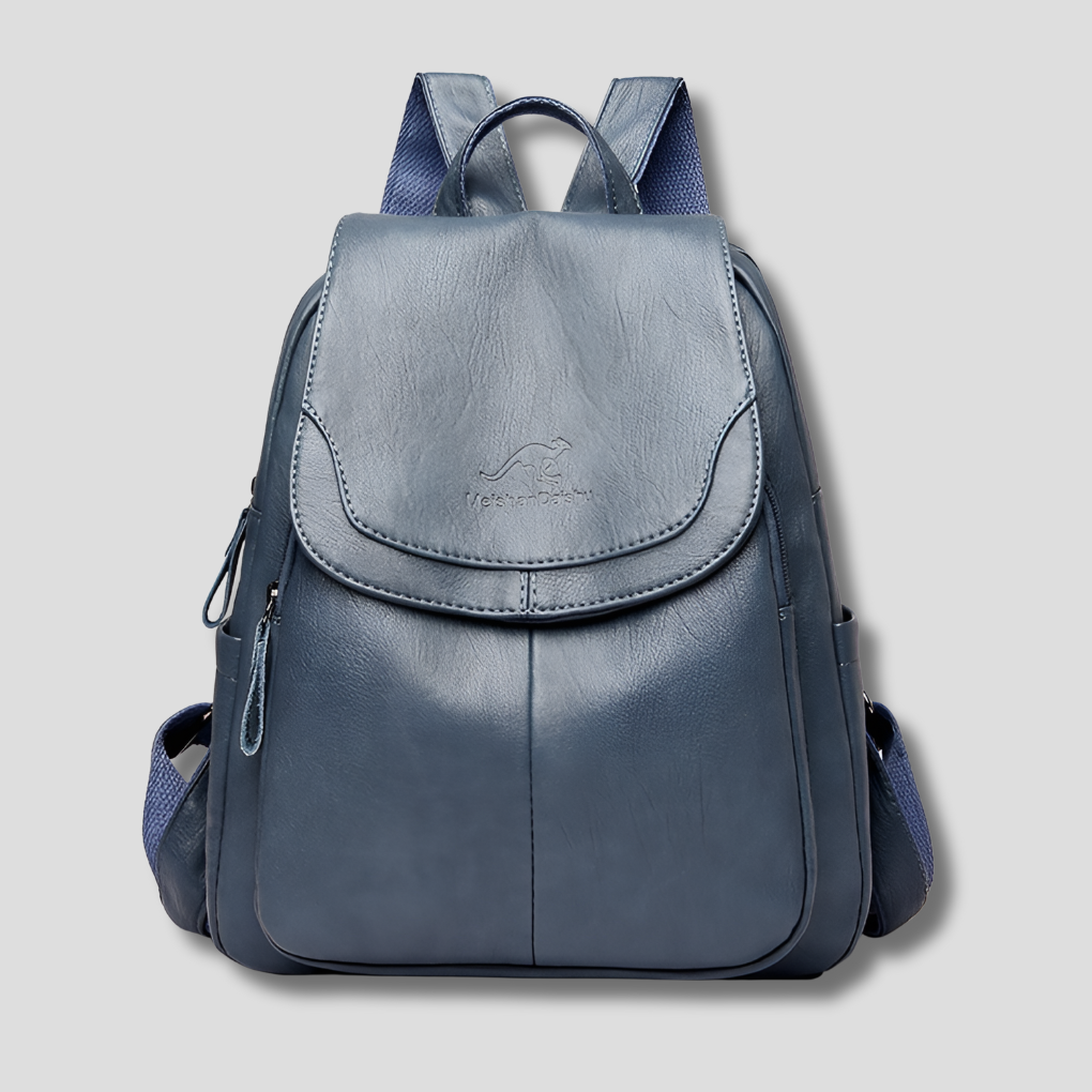 Diebstahlsicherer Lederrucksack für stilvolle Frauen