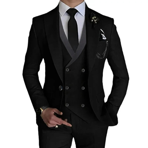 Stilvoller 3-teiliger Slim Fit Herrenanzug
