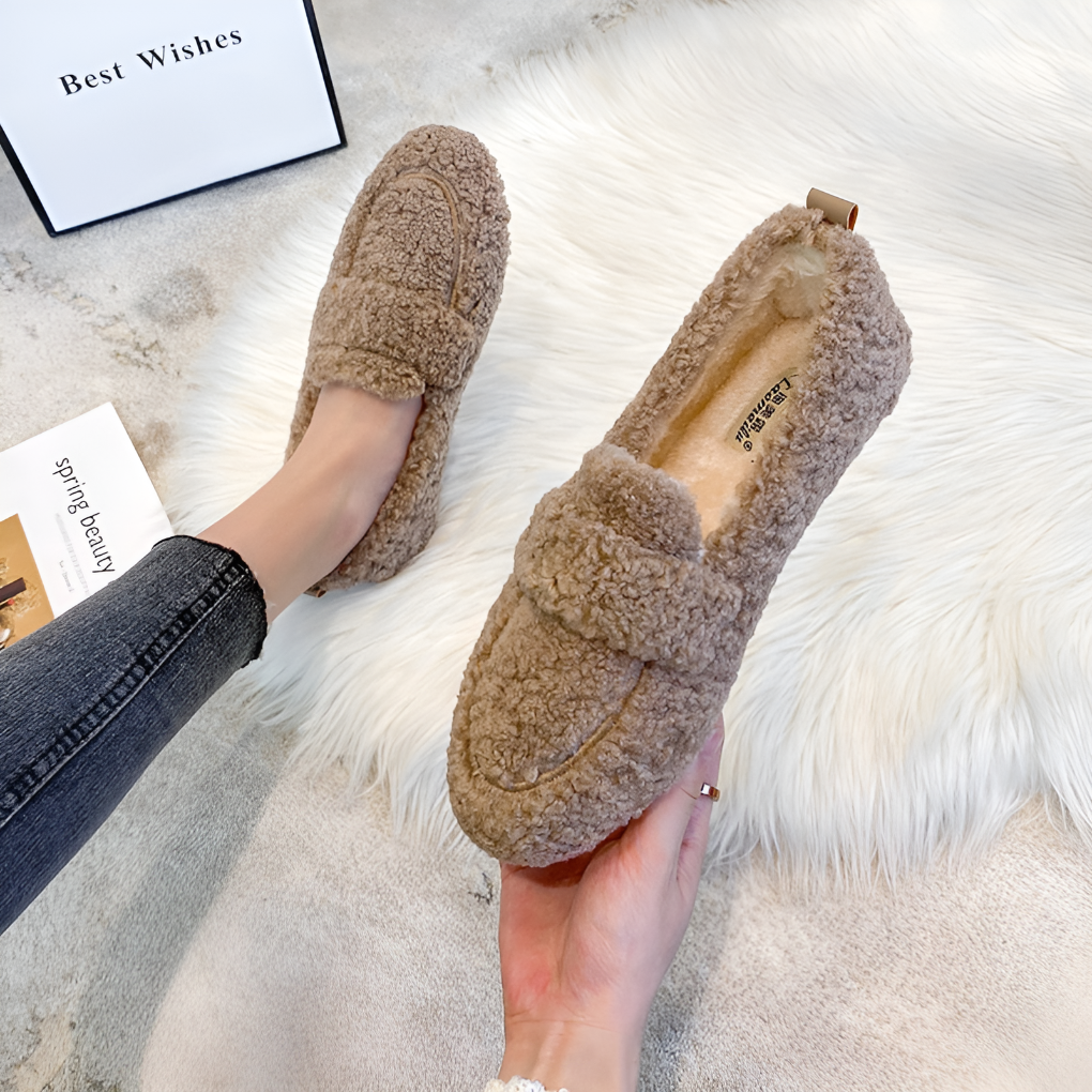Plüsch-Slipper für Damen