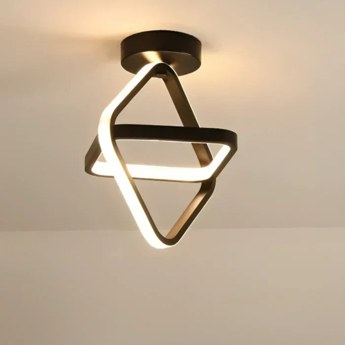 Moderne, energieeffiziente LED-Deckenleuchte mit Doppelring-Design