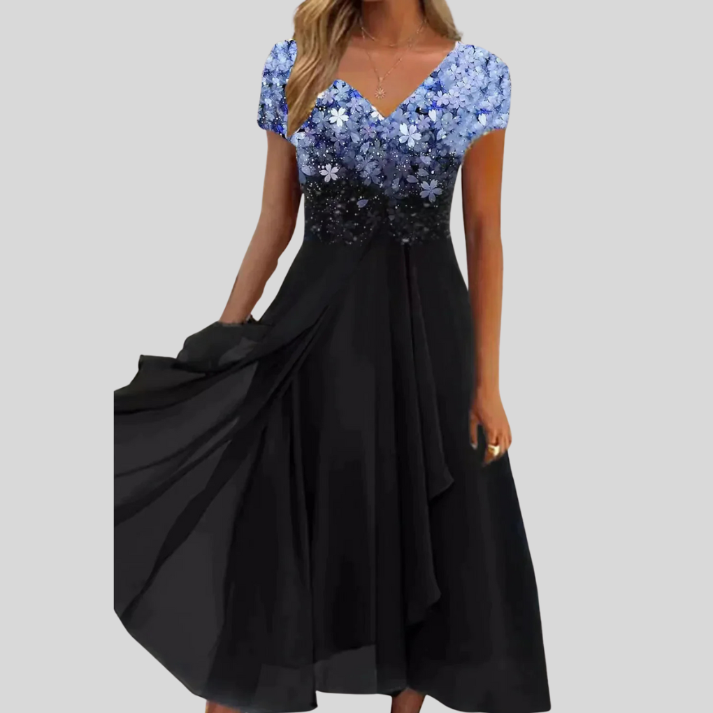 Damen-Midikleid mit Karree-Ausschnitt