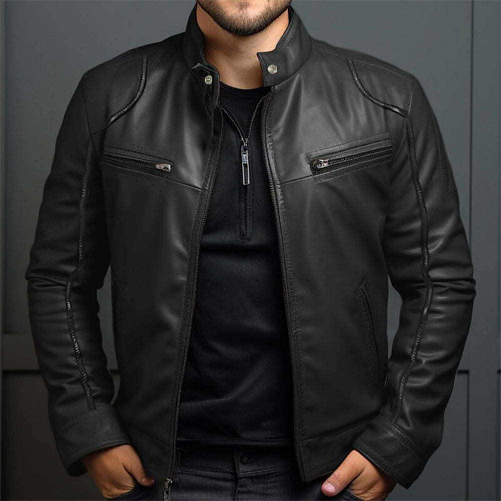 Stylische Retro-Motorradjacke für Herren