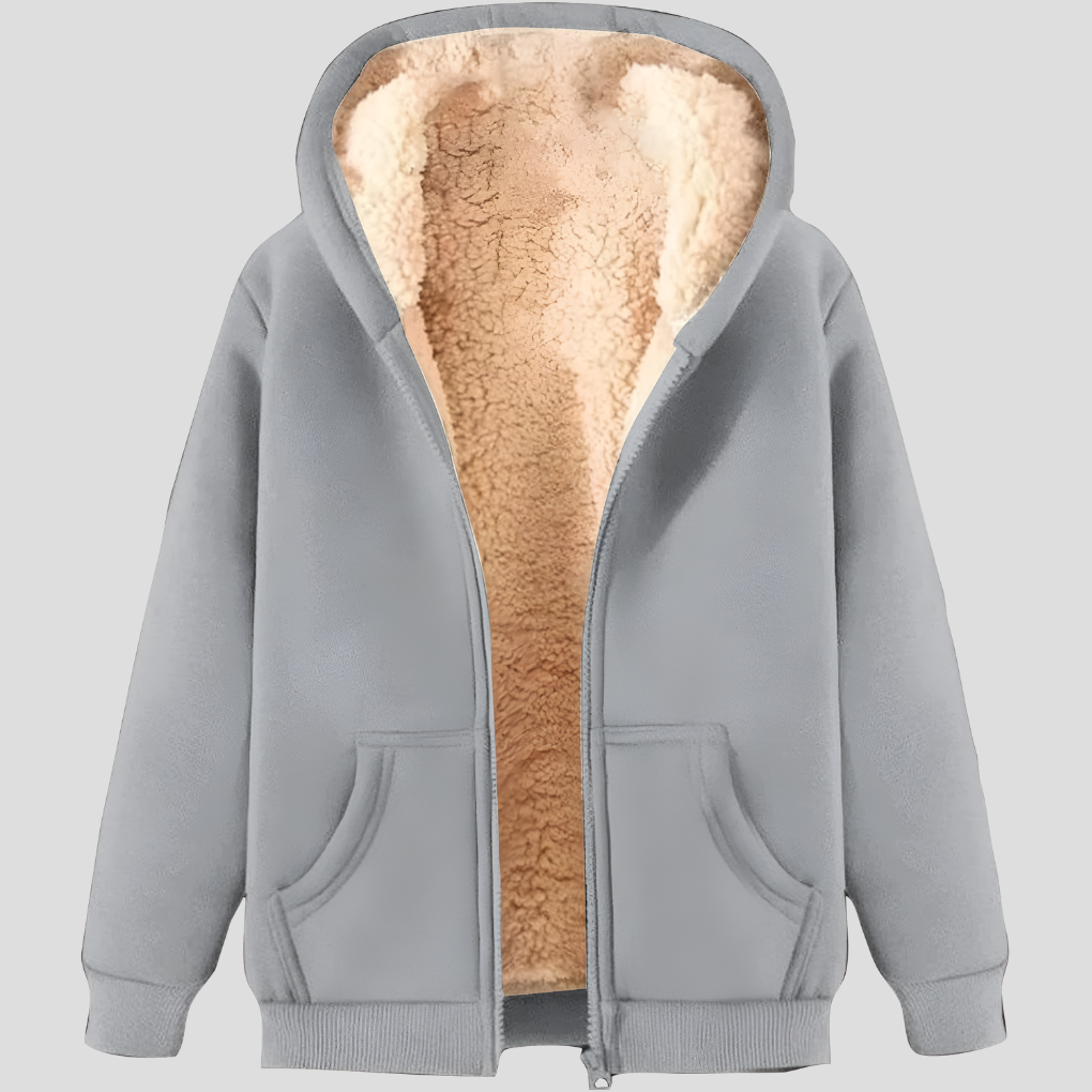 Warme Herren-Winterjacke mit Fleecefutter und Kapuze
