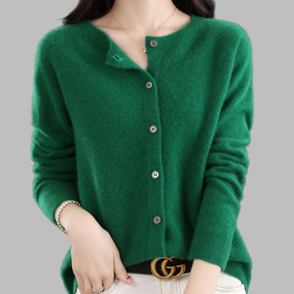 Damen-Cardigan mit Rundhalsausschnitt