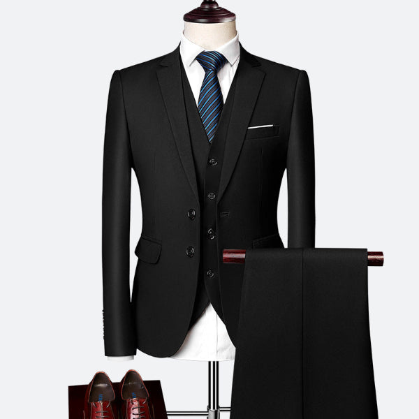 Dreiteiliger Slim-Fit-Anzug für Herren