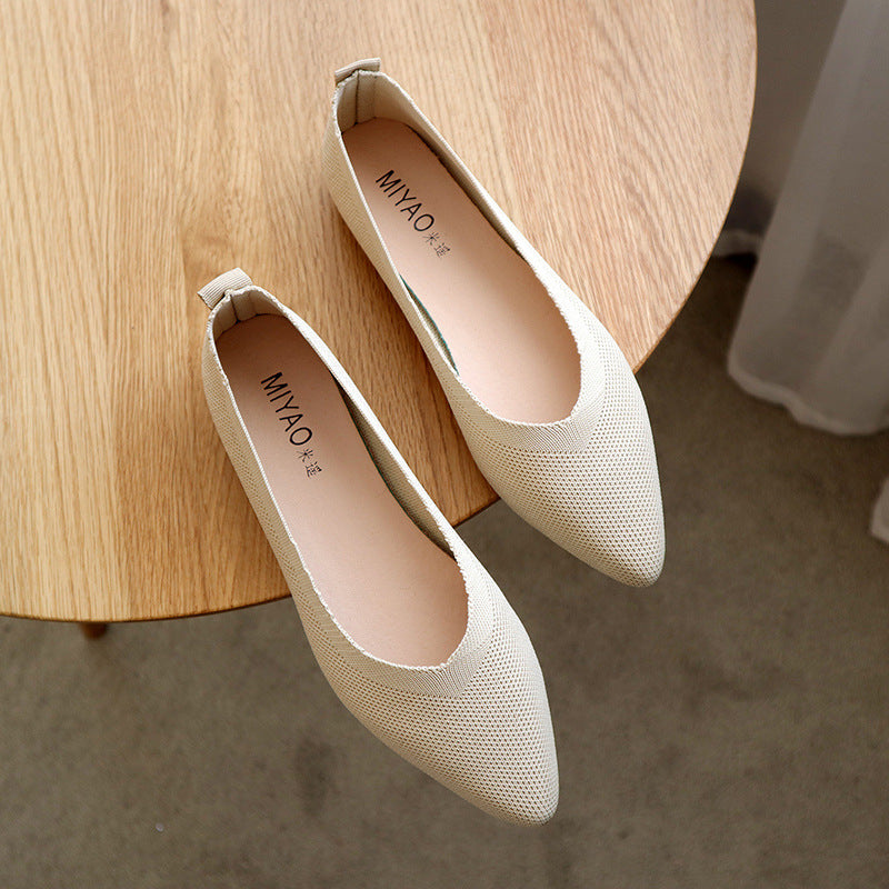 Bequeme Damen-Ballerinas mit runder Spitze