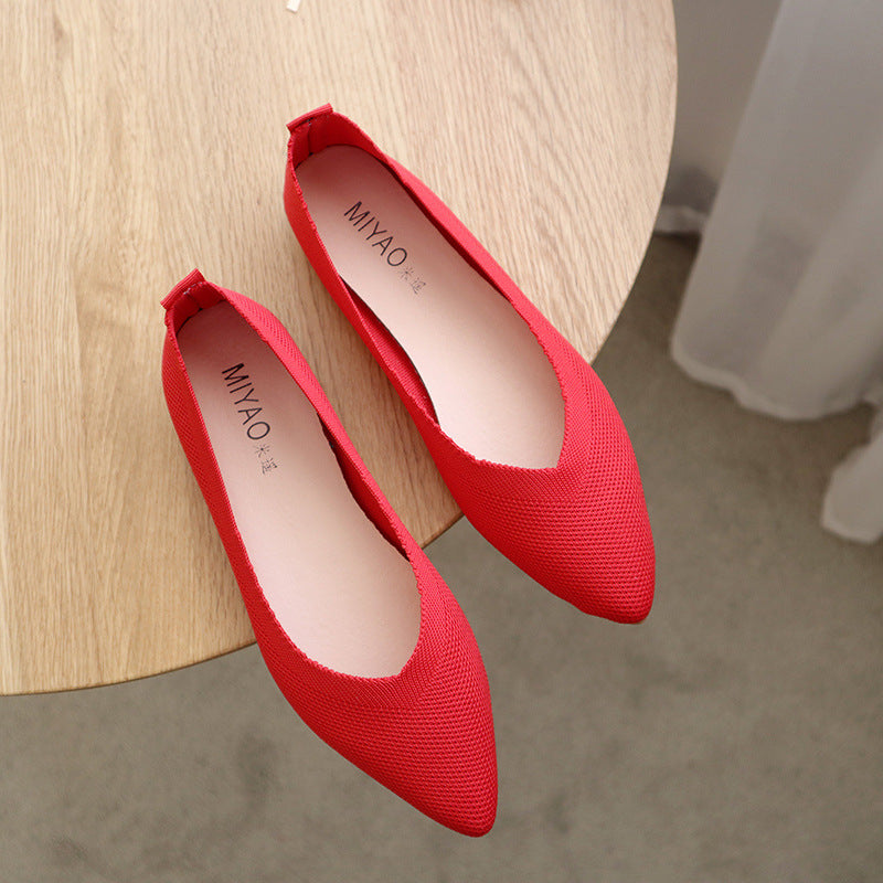 Bequeme Damen-Ballerinas mit runder Spitze