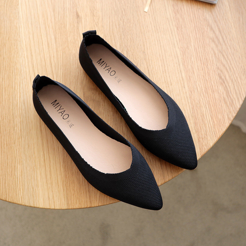 Bequeme Damen-Ballerinas mit runder Spitze