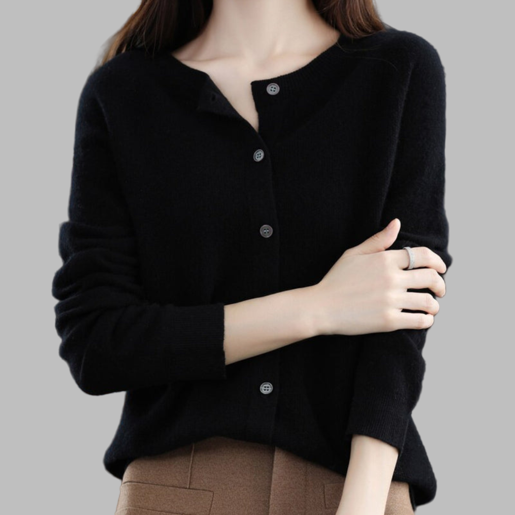 Damen-Cardigan mit Rundhalsausschnitt