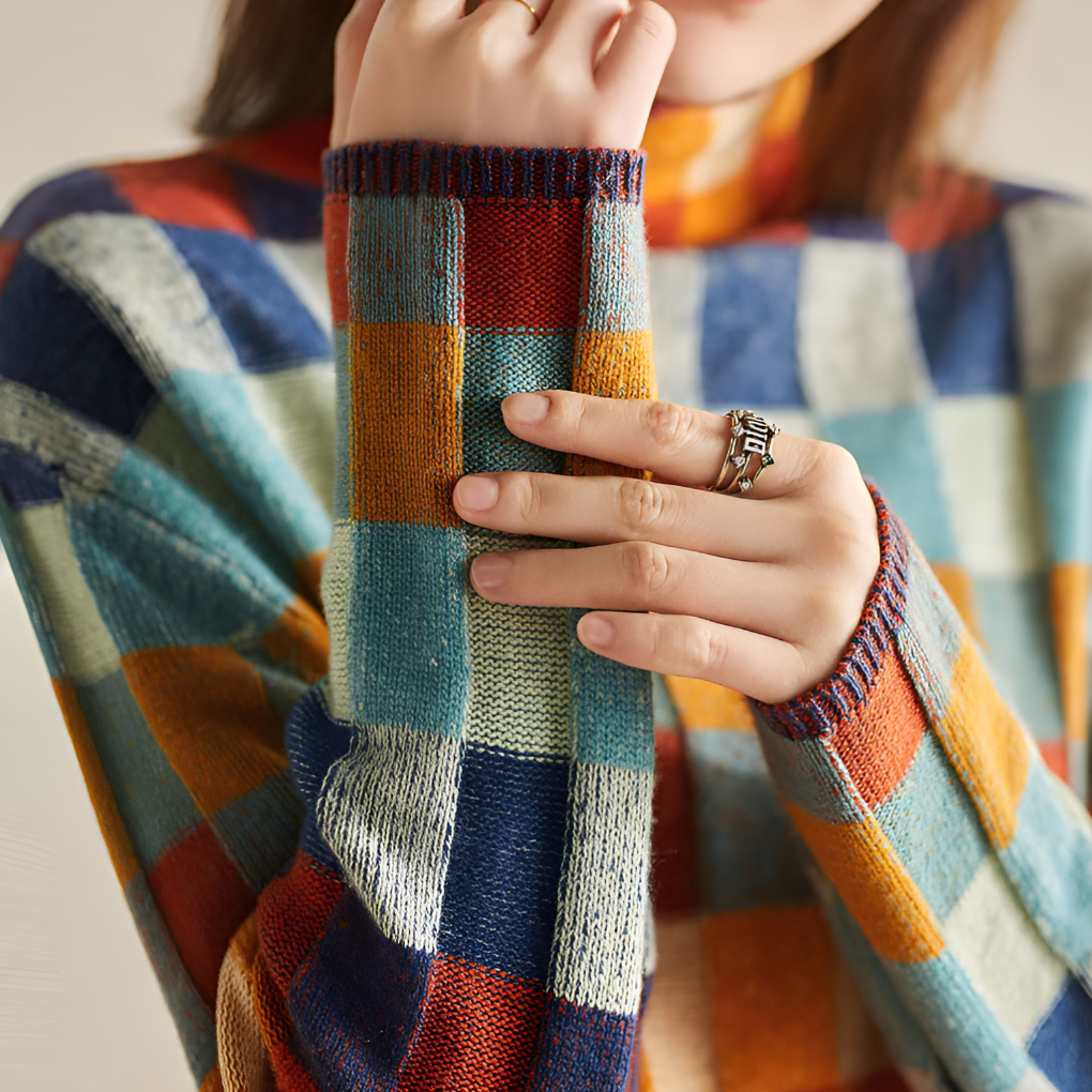 Luxuriöser Kaschmirpullover mit hohem Kragen