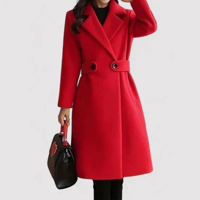Damen Eleganter Mantel mit Taillengürtel