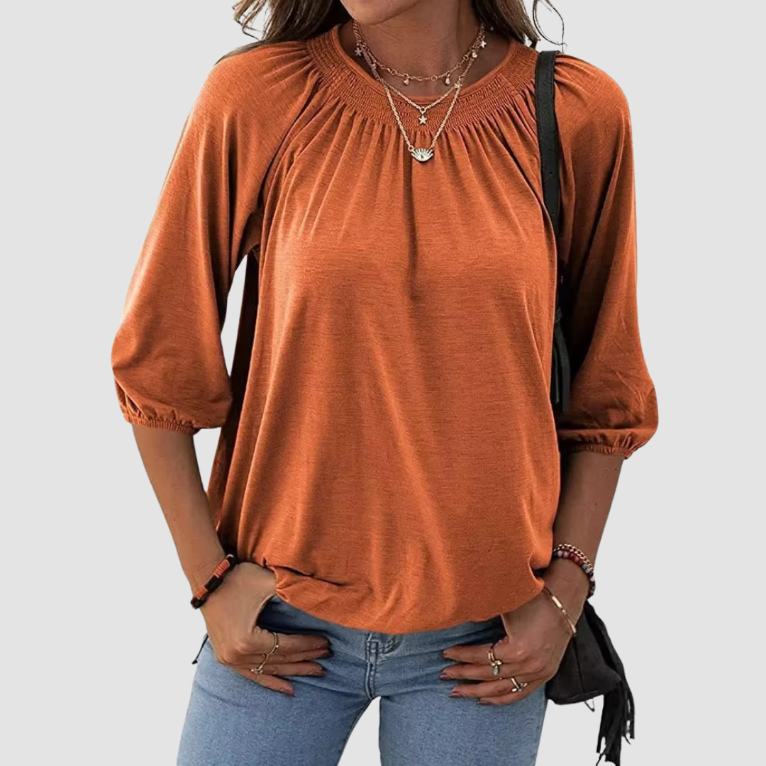 Stilvolles Damen-T-Shirt mit halblangen Ärmeln