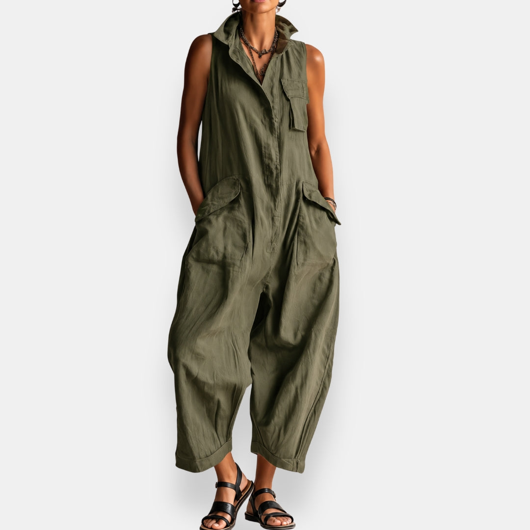 Damen Eleganter Ärmelloser Overall
