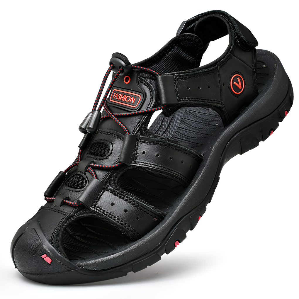 Orthopädische Herrensandalen mit verstellbaren Riemen