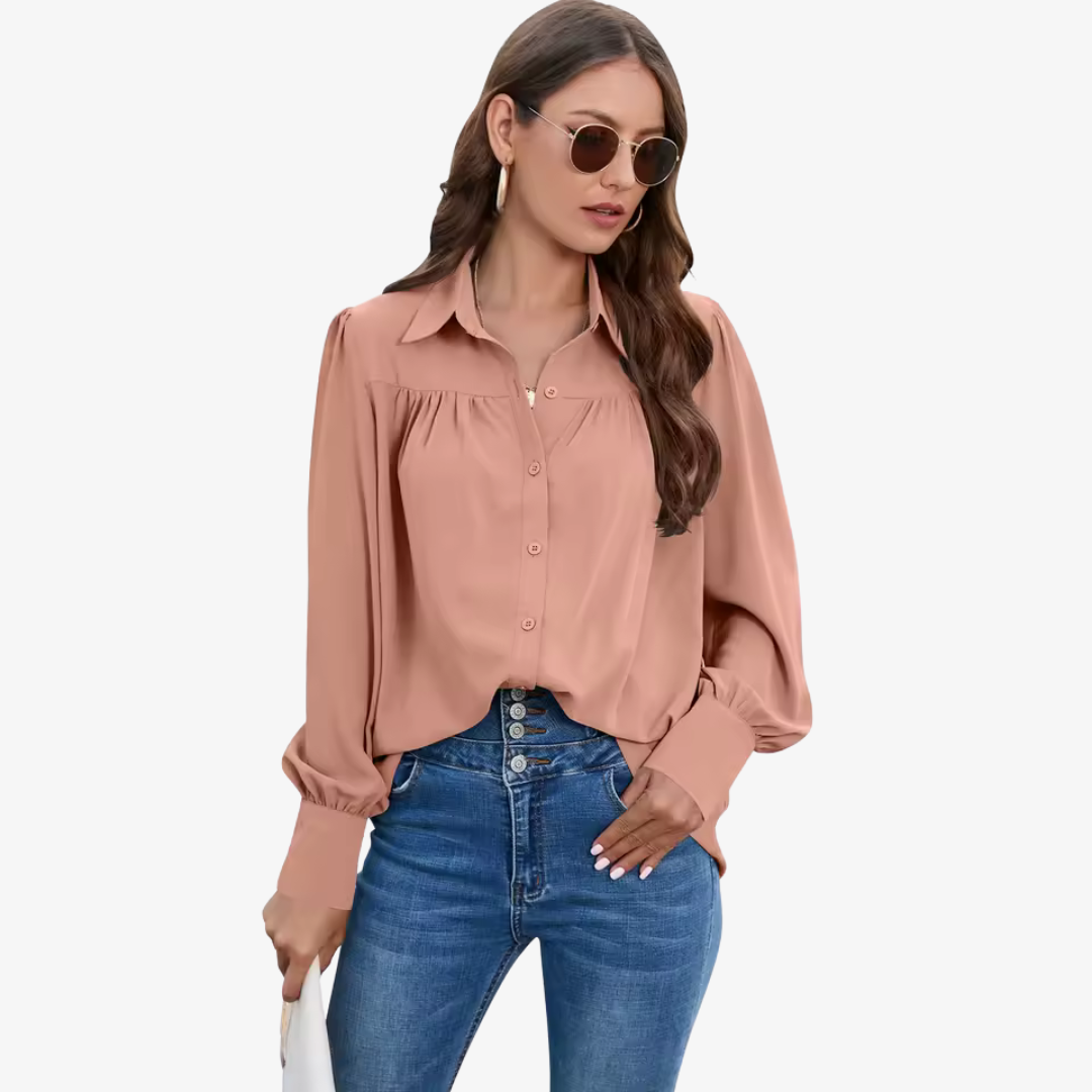 Elegante Chiffon-Bluse mit Lantern