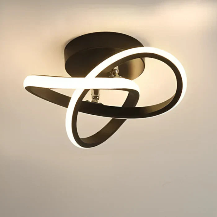 Moderne, energieeffiziente LED-Deckenleuchte mit Doppelring-Design