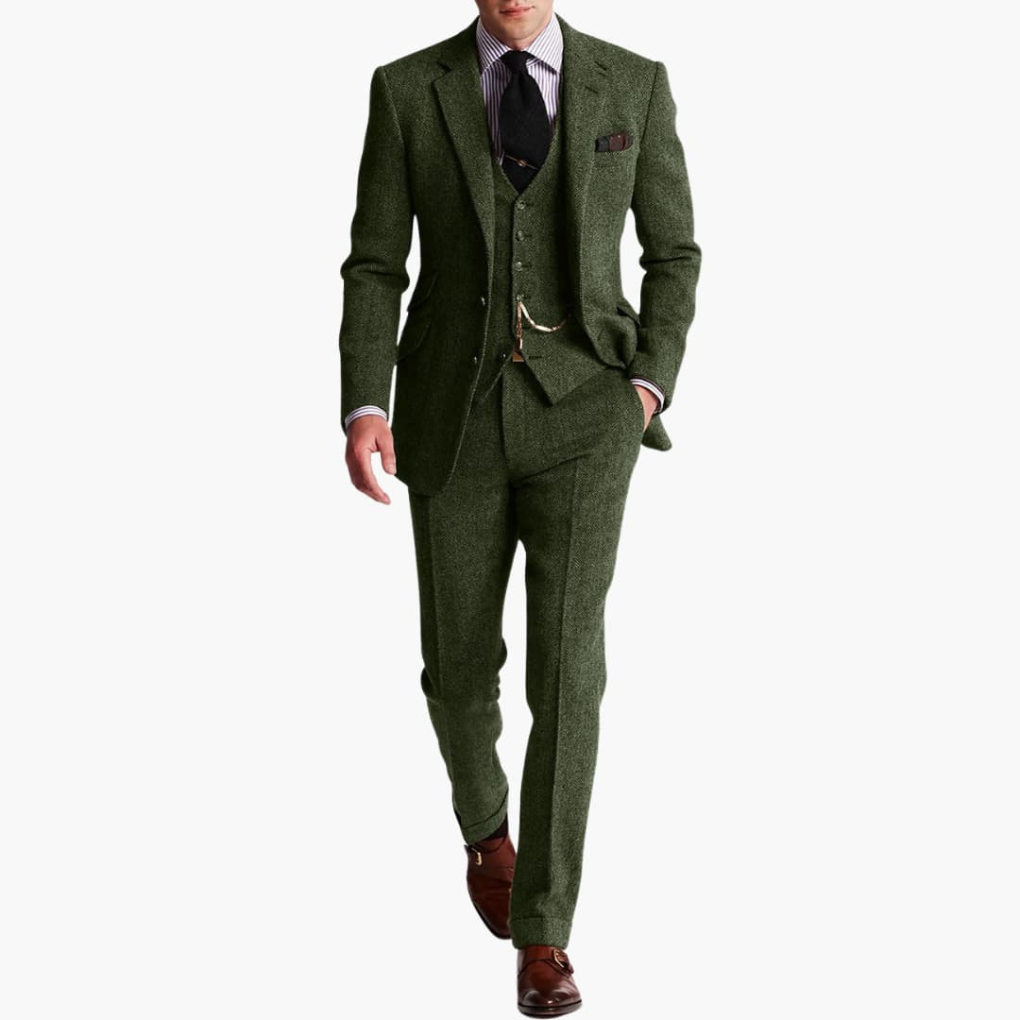 Herren Anzug Set mit Jacke und Weste