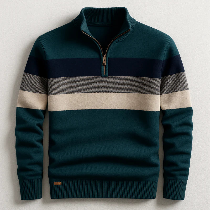 Herren Eleganter Gestreifter Pullover