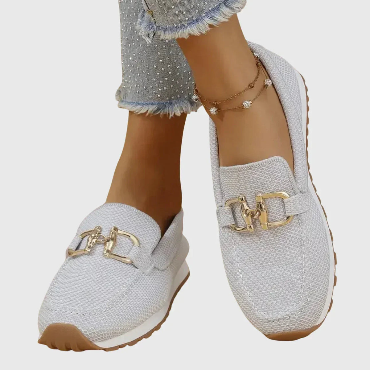 Damen Bequeme Sportschuhe im Mokassin-Stil