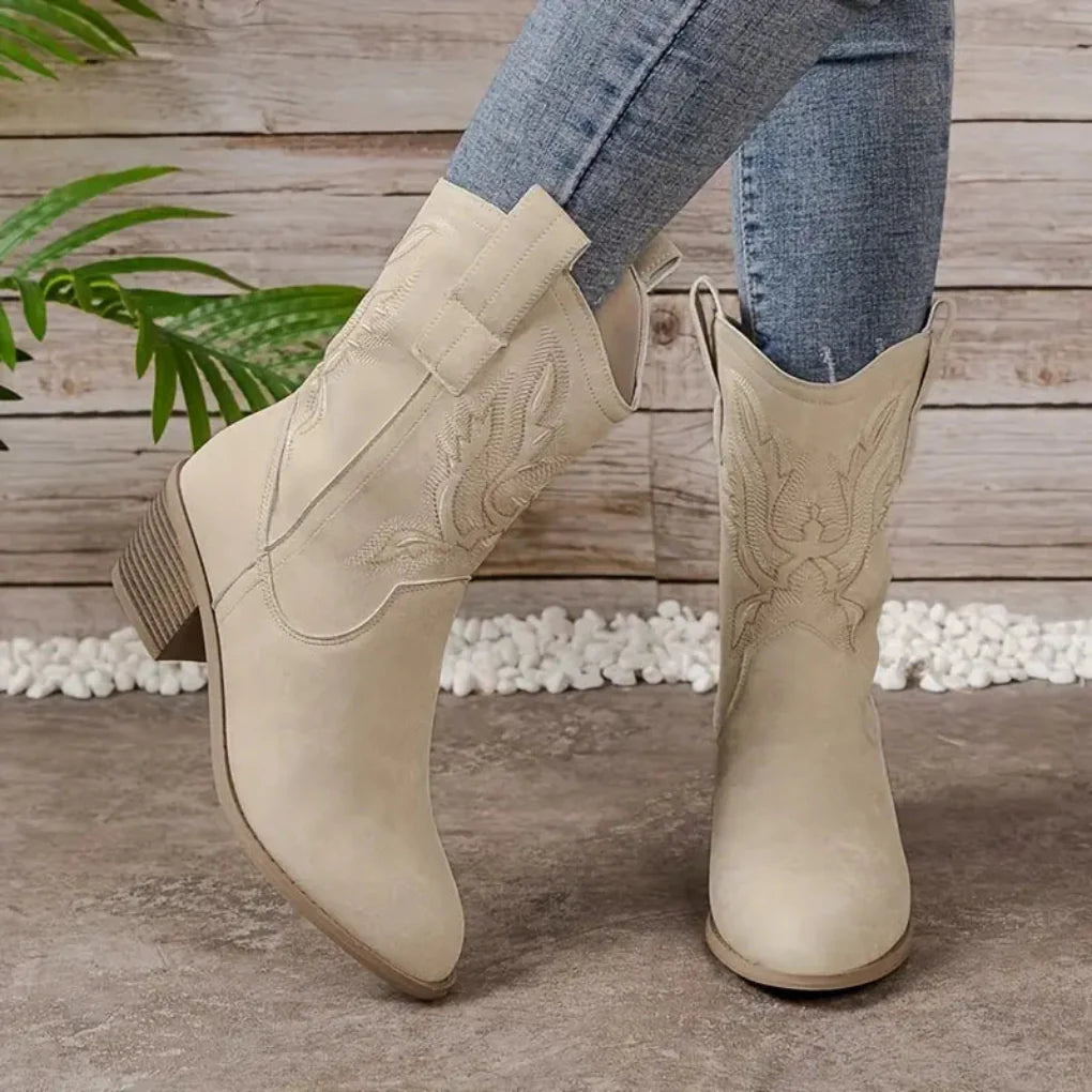Hochwertige Western-Cowboystiefel aus veganem Leder