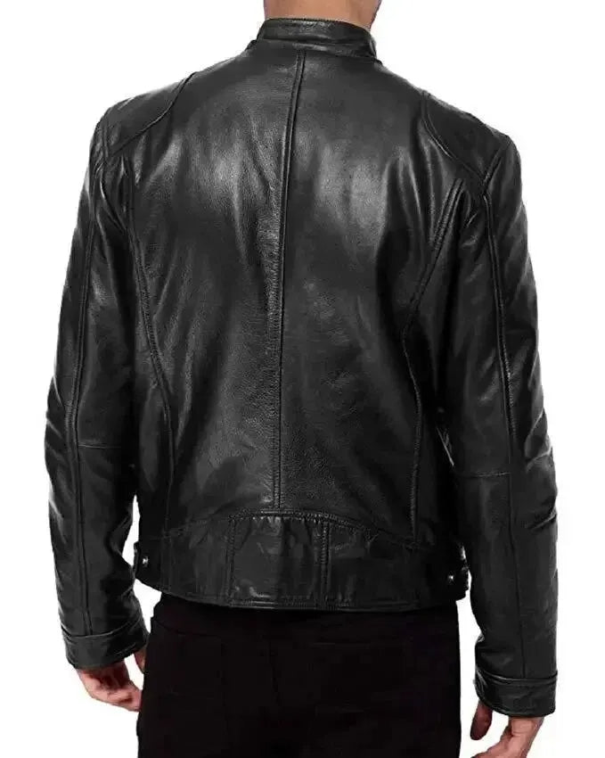 Robuste Motorrad-Bikerjacke aus Leder für Herren