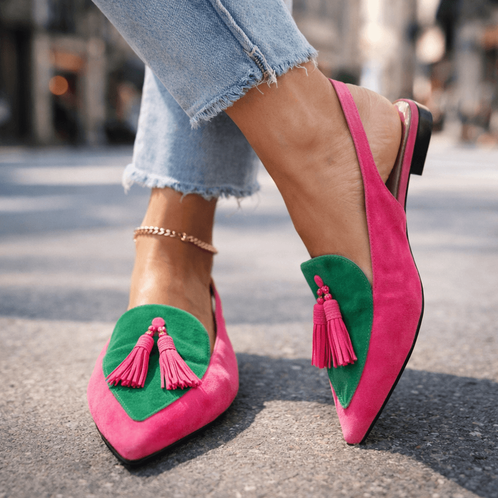 Damen Elegante Sandalen mit Riemen und Quasten
