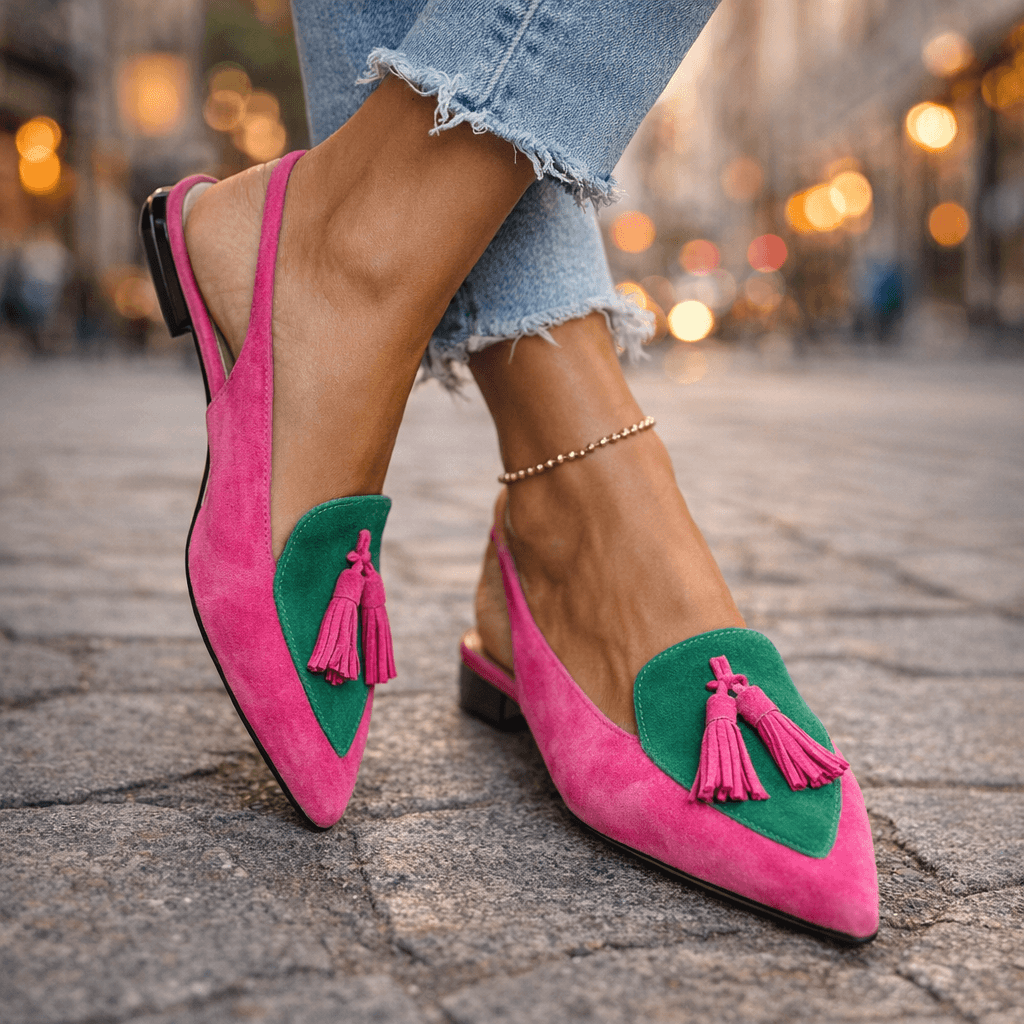 Damen Elegante Sandalen mit Riemen und Quasten