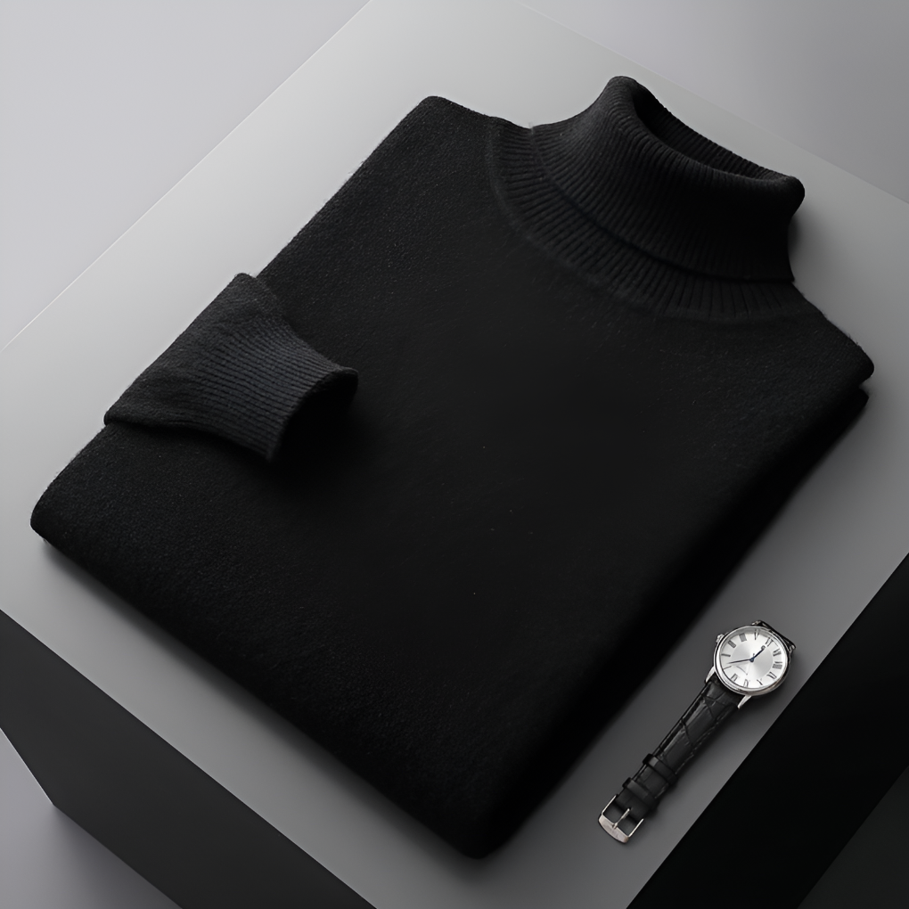 Hochwertiger Herren Kaschmir Rollkragenpullover