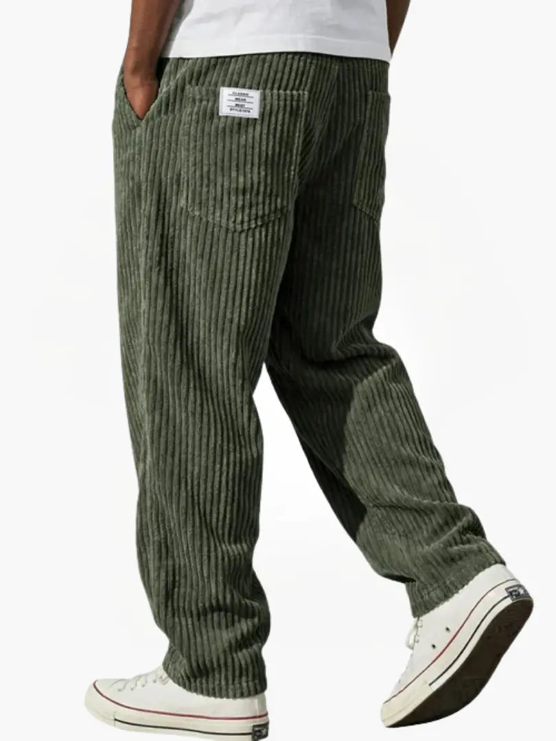 Herren Elegante Bequeme Cordhose mit Kordelzug