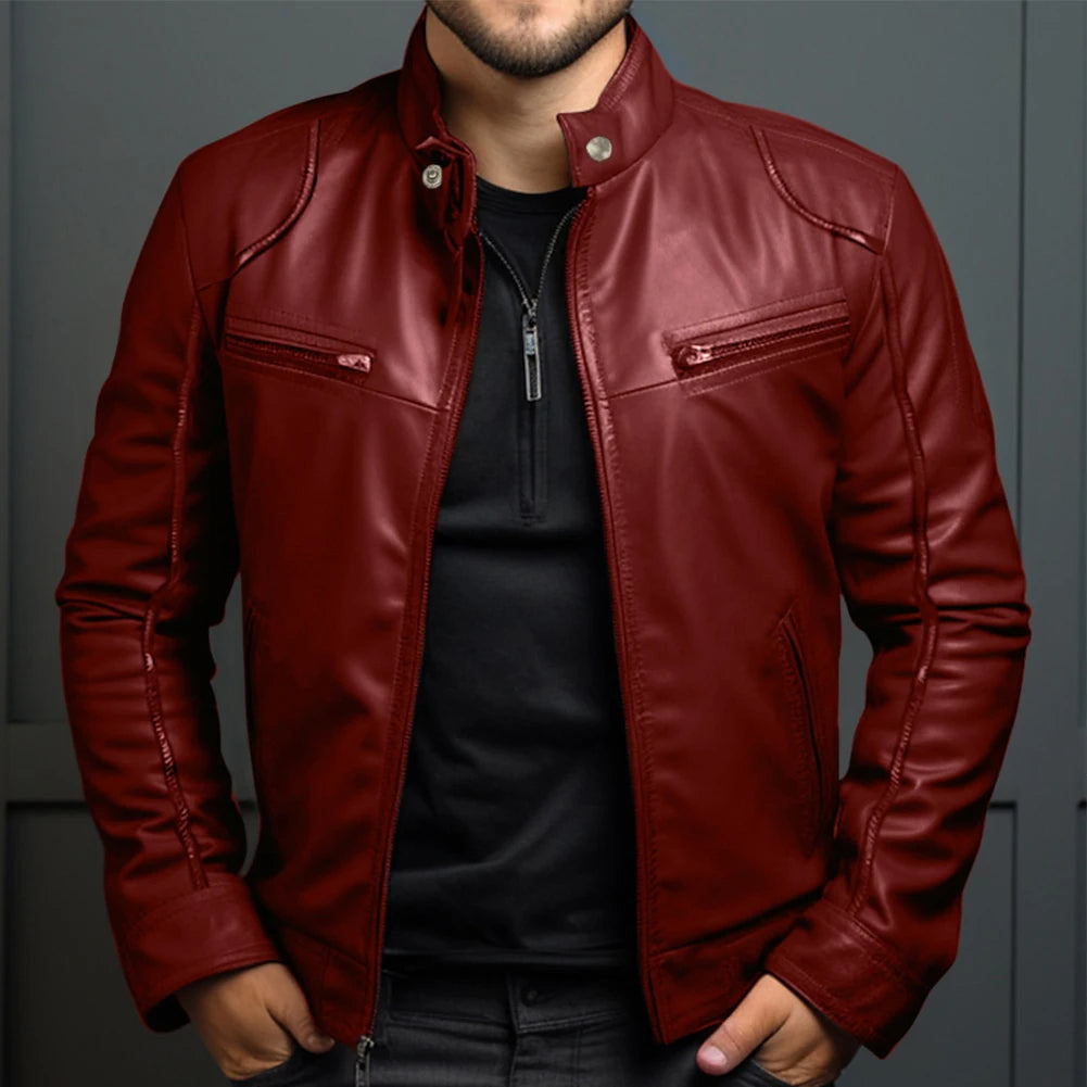 Stylische Retro-Motorradjacke für Herren
