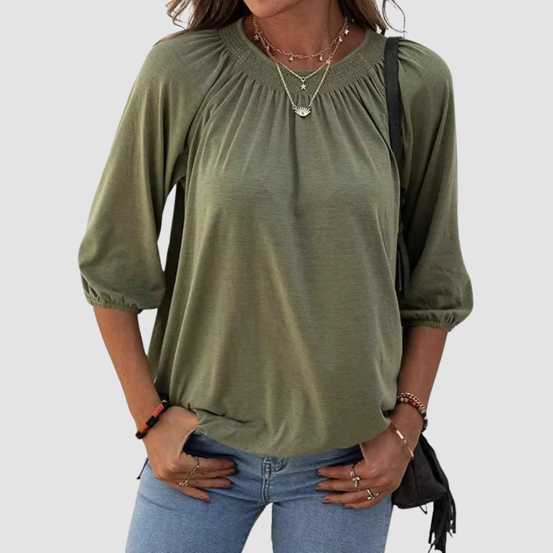 Stilvolles Damen-T-Shirt mit halblangen Ärmeln