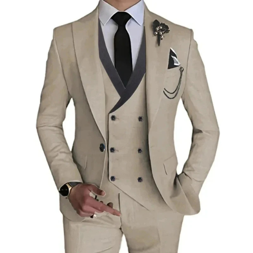 Stilvoller 3-teiliger Slim Fit Herrenanzug