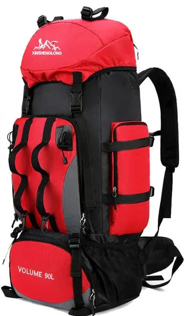 Wasserdichter 90L Camping- und Wanderrucksack