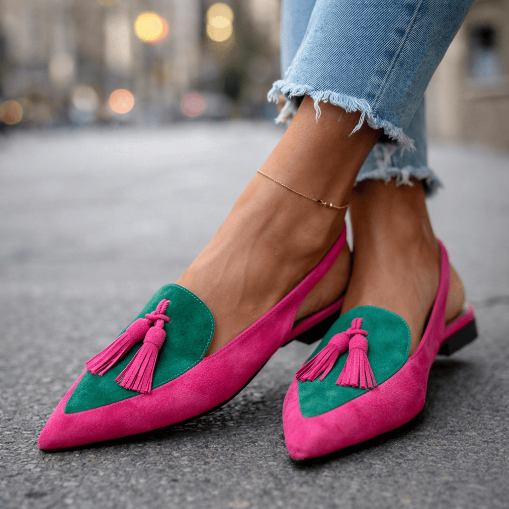 Damen Elegante Sandalen mit Riemen und Quasten
