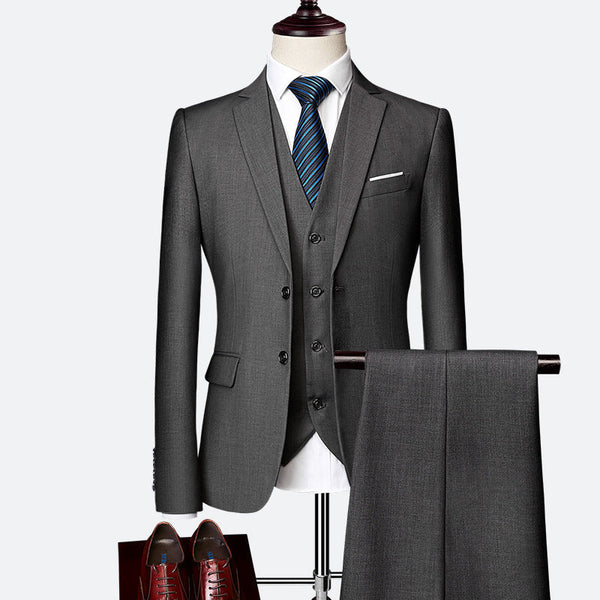 Dreiteiliger Slim-Fit-Anzug für Herren