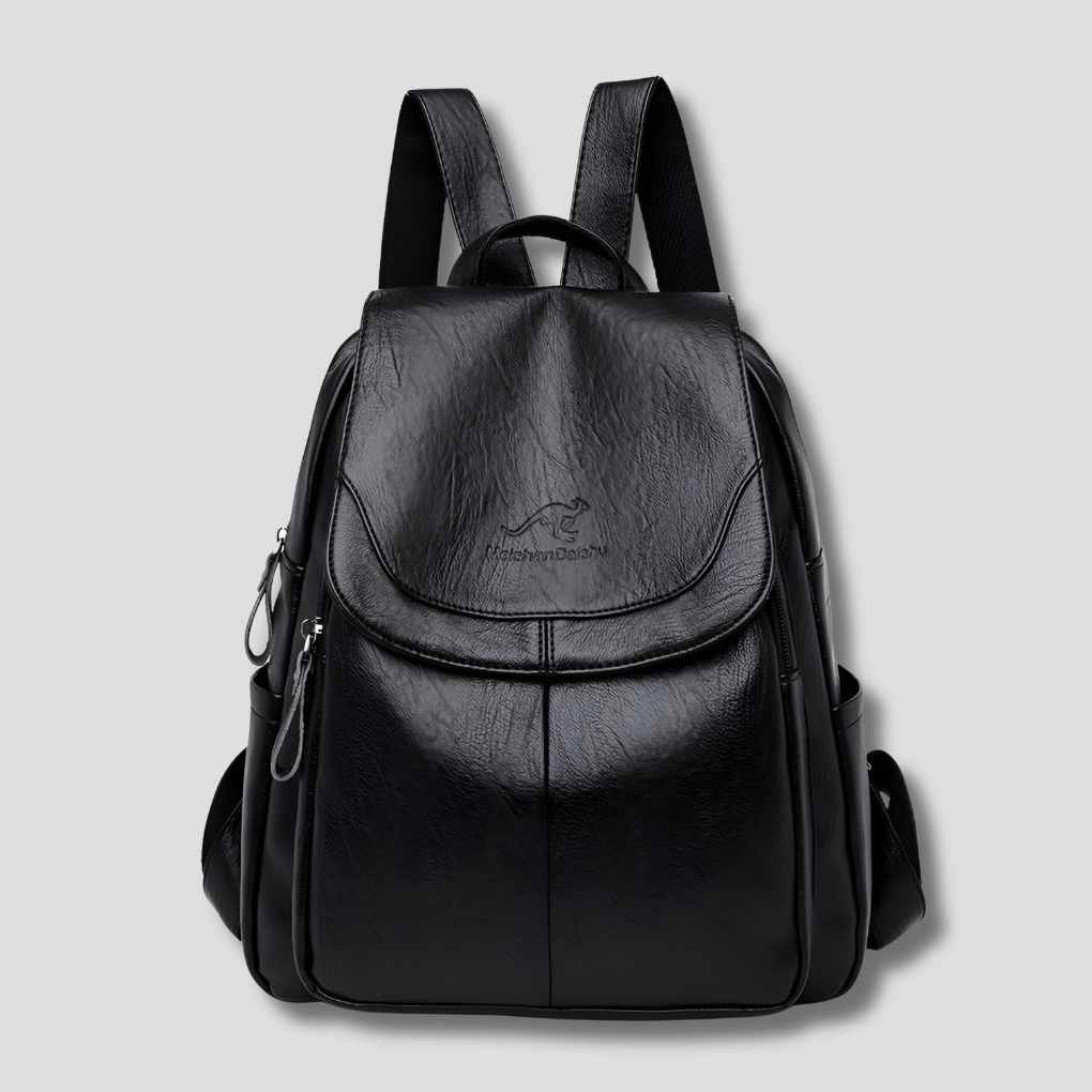 Diebstahlsicherer Lederrucksack für stilvolle Frauen