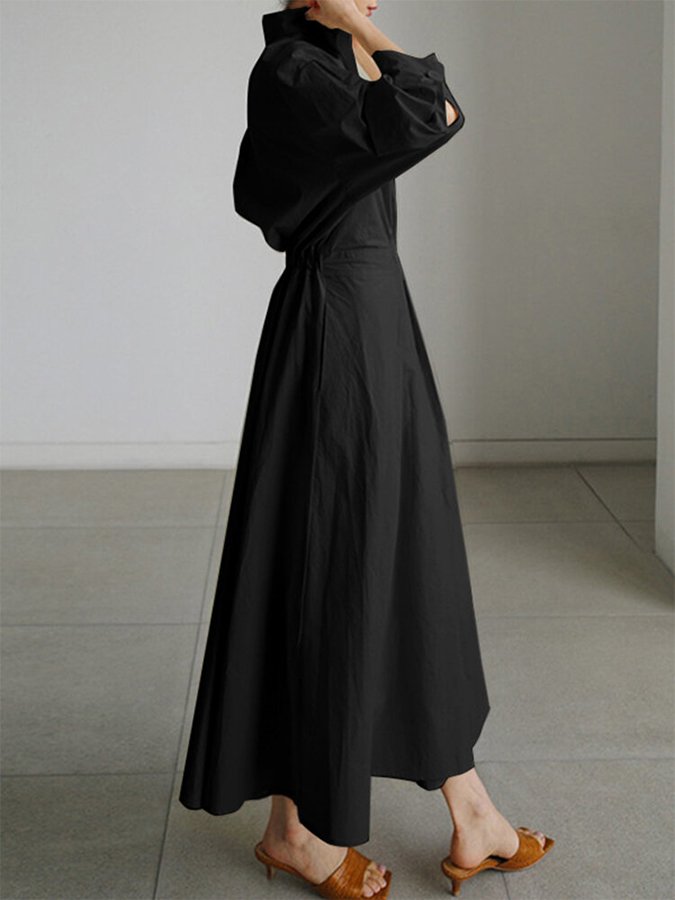Elegantes Maxikleid mit Vintage-Ausschnitt