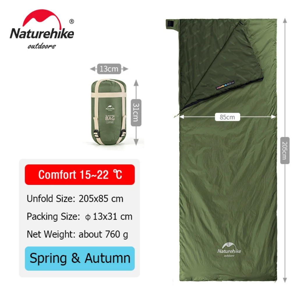 Tragbarer Schlafsack für Camping und Wandern