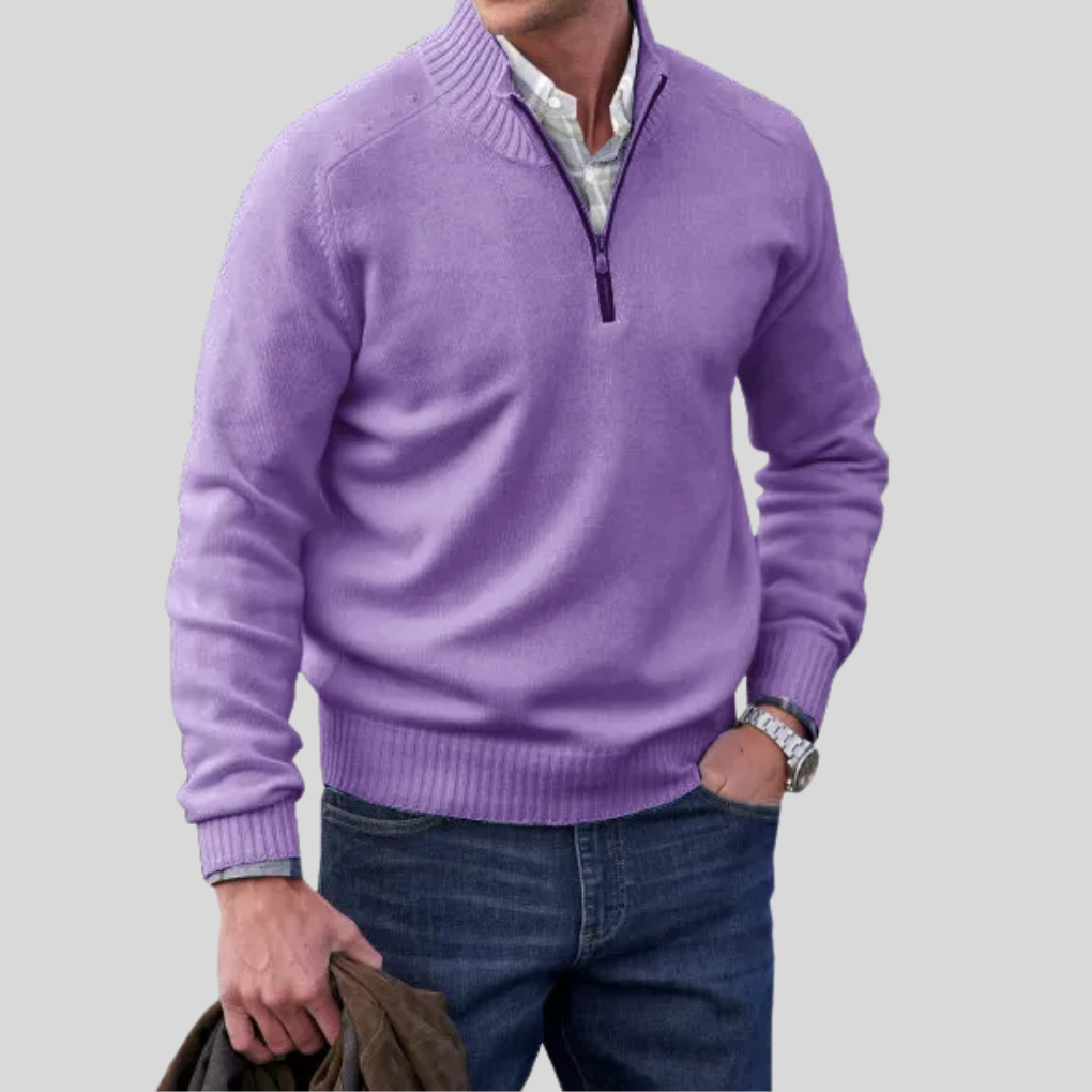 Herrenpullover mit Reißverschluss vorne