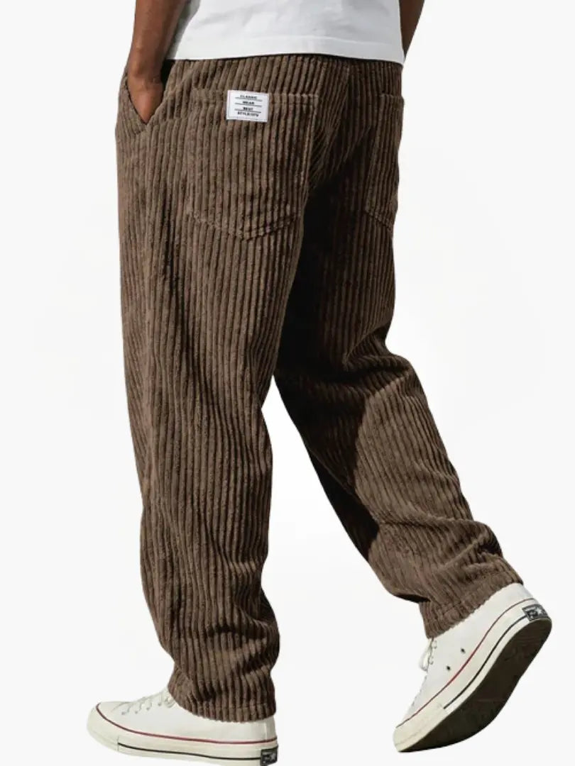 Herren Elegante Bequeme Cordhose mit Kordelzug